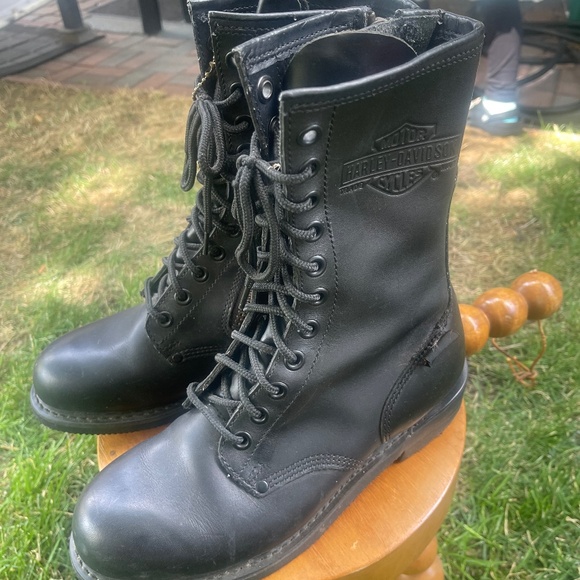 Genuine Harley Davidson Leather Boots size 8 - Picture 1 of 5